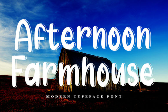 Afternoon Farmhouse Typeface: A Fresh Display Font for Crafters