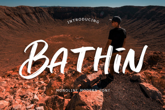 Bathin Font: A Brush-Style Display Typeface for Creative Branding