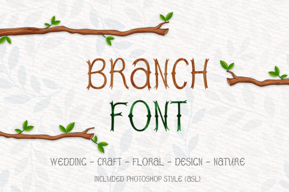 Branch Display Font for Nature-Inspired Editorial Design