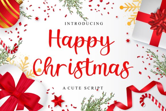 Happy Christmas Font for Festive Branding and Holiday Packaging