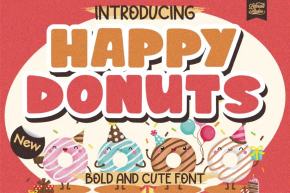 Happy Donuts Typeface Review: Bold Display Fonts for Playful Editorial Design