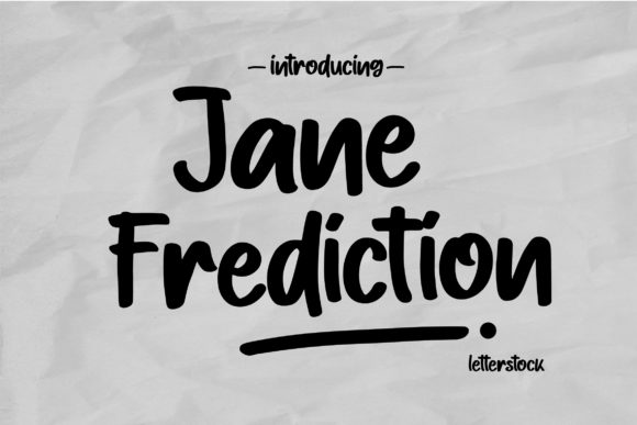 Jane Frediction Font for Creative Product Designs