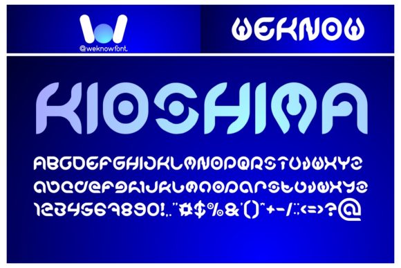 Kioshima Font: A Sci-Fi Display Typeface for Creative Crafts