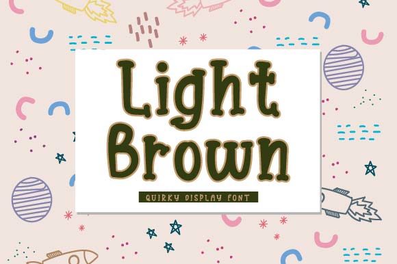 Light Brown Display Font for Quirky Brand Identity