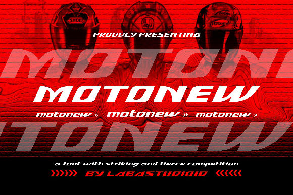 MotoNew Font: A Bold Display Typeface for Sporty Campaigns