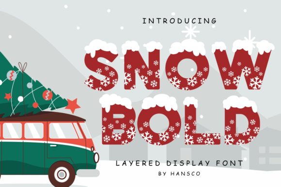 Snow Bold Display Font for Winter and Holiday Branding